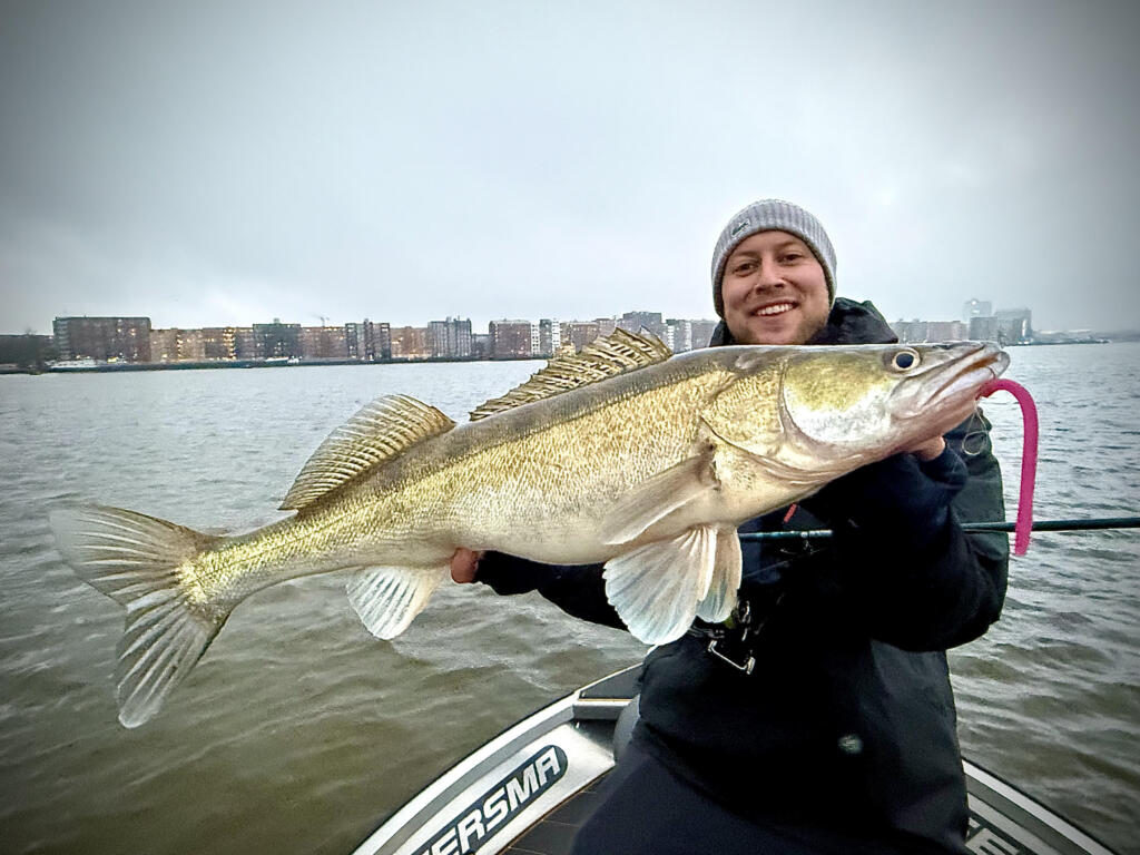 Winter fishing for zander in Amsterdam 